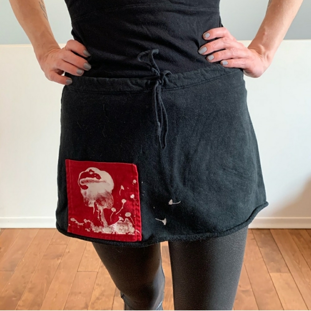 Stylish Black Mini Skirt with Red Accent